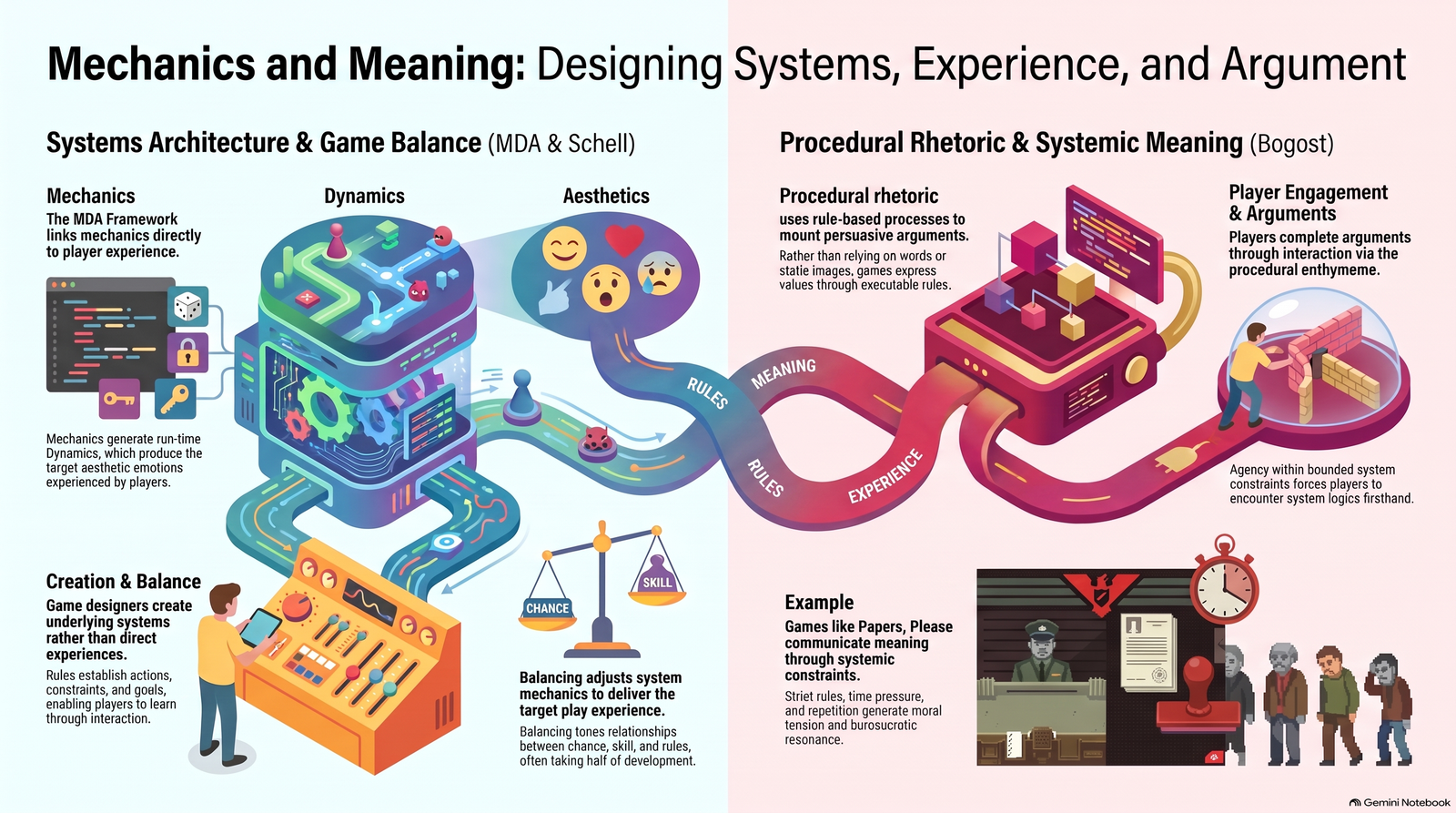 Mechanics and Meaning infographic